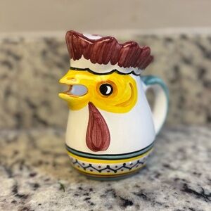 Ceramiche Sberna Deruta Rooster Creamer